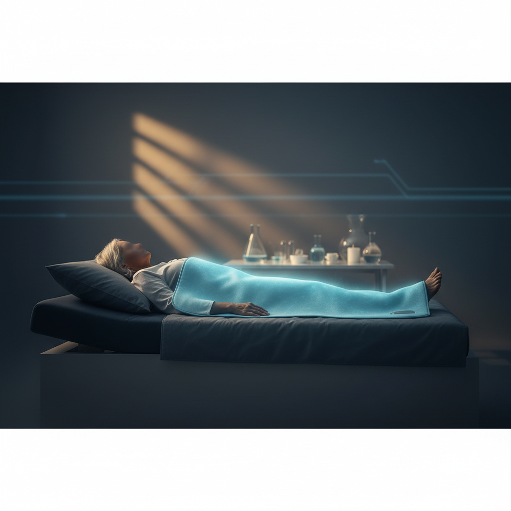 Older patient resting in late afternoon room