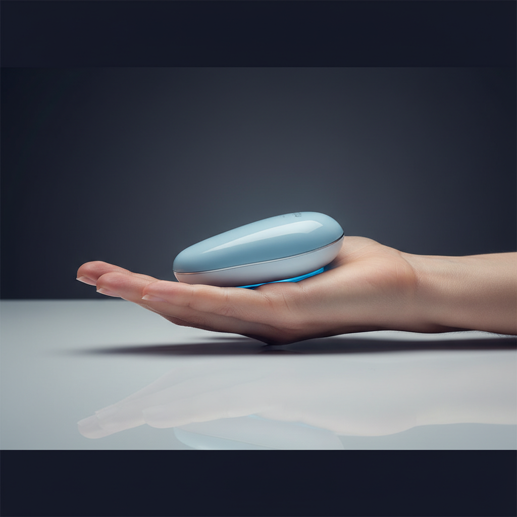 Hand under PEMF therapy applicator