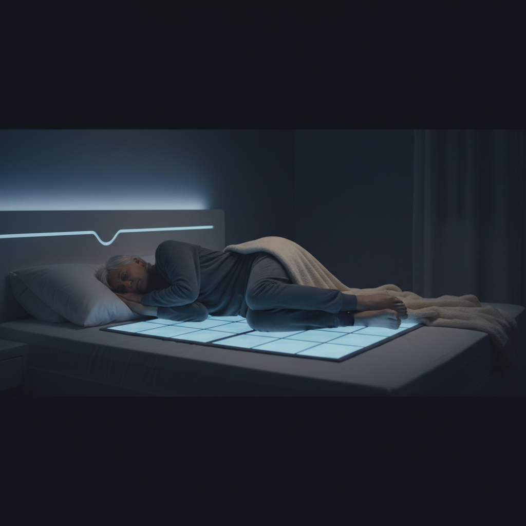 Older person resting with PEMF mat