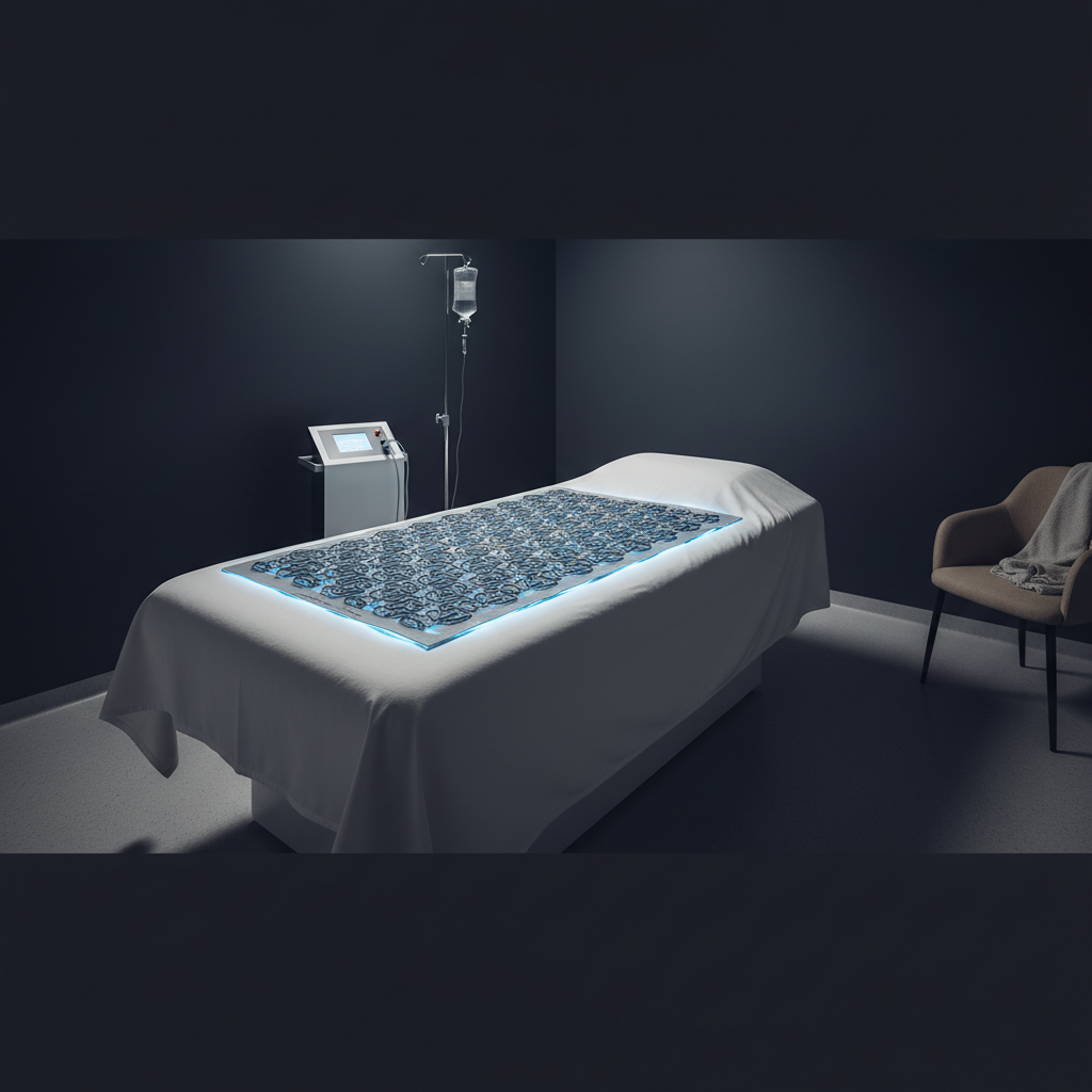 Clinical NHS-style room with PEMF therapy