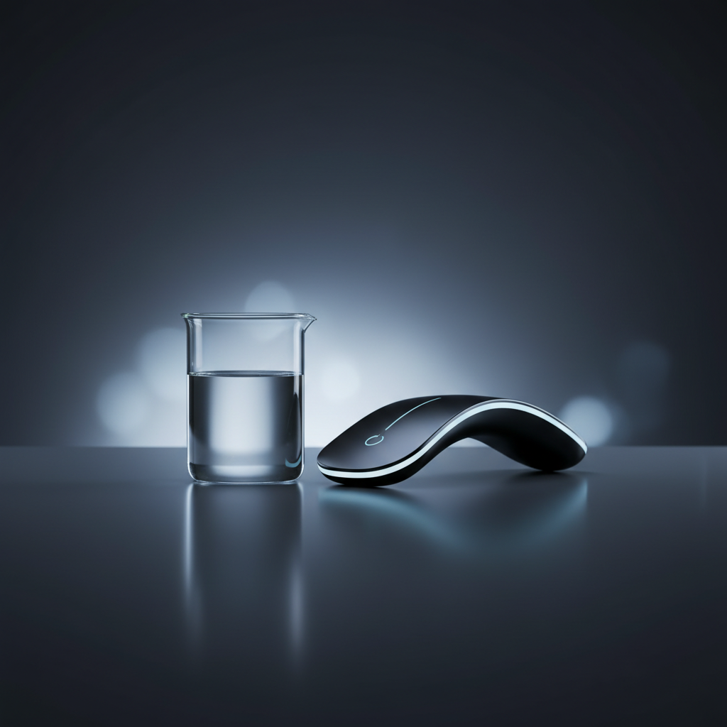 Glass of water beside a PEMF therapy device