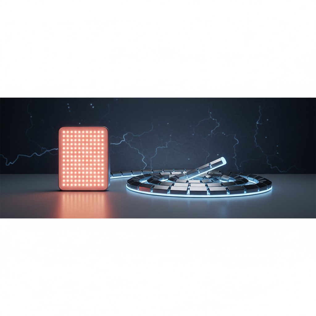 Red light panel and PEMF therapy device side by side